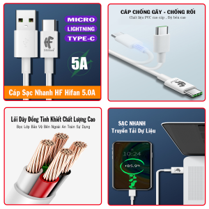 Cáp Sạc Nhanh 5.0A HF Hifan
